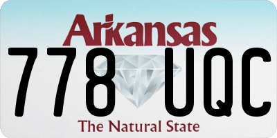 AR license plate 778UQC