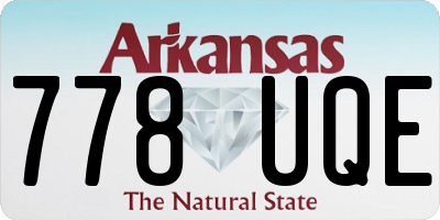AR license plate 778UQE