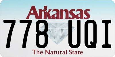 AR license plate 778UQI