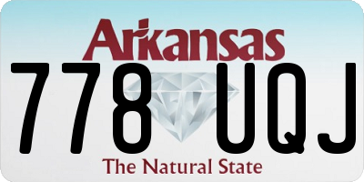 AR license plate 778UQJ