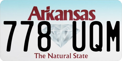 AR license plate 778UQM