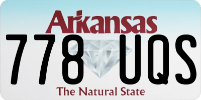 AR license plate 778UQS