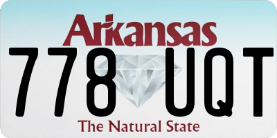 AR license plate 778UQT