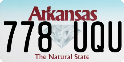 AR license plate 778UQU