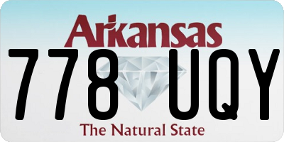 AR license plate 778UQY