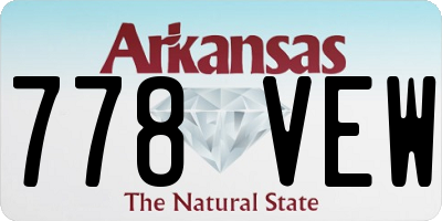 AR license plate 778VEW