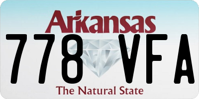 AR license plate 778VFA