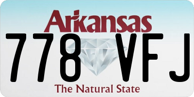 AR license plate 778VFJ