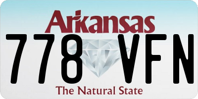 AR license plate 778VFN