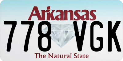 AR license plate 778VGK