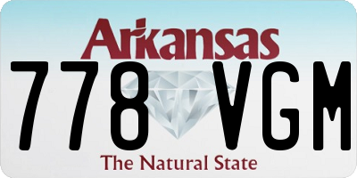 AR license plate 778VGM