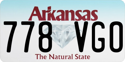 AR license plate 778VGO