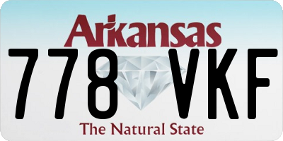 AR license plate 778VKF