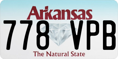 AR license plate 778VPB