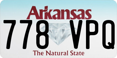 AR license plate 778VPQ