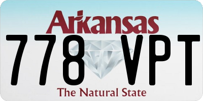 AR license plate 778VPT