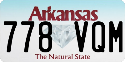 AR license plate 778VQM
