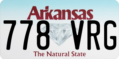 AR license plate 778VRG