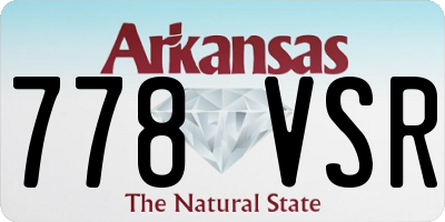 AR license plate 778VSR