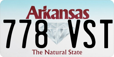 AR license plate 778VST