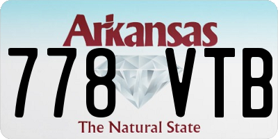 AR license plate 778VTB