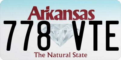 AR license plate 778VTE