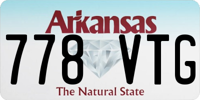 AR license plate 778VTG
