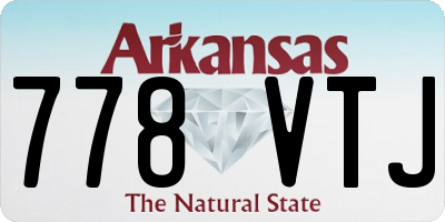AR license plate 778VTJ
