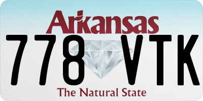 AR license plate 778VTK