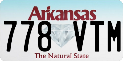 AR license plate 778VTM