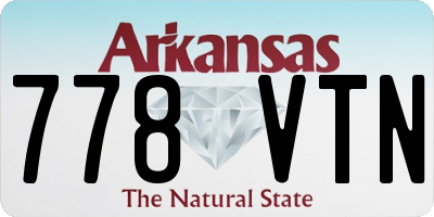 AR license plate 778VTN