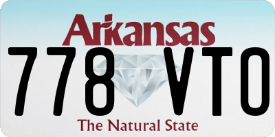 AR license plate 778VTO