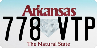 AR license plate 778VTP