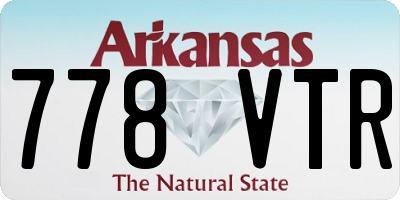 AR license plate 778VTR