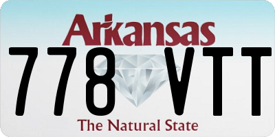 AR license plate 778VTT