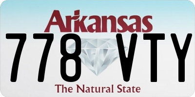 AR license plate 778VTY