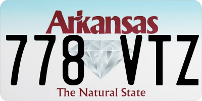 AR license plate 778VTZ