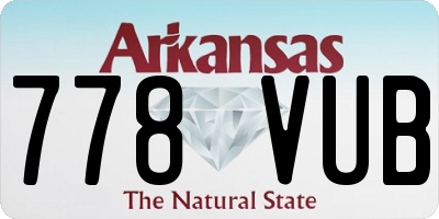 AR license plate 778VUB