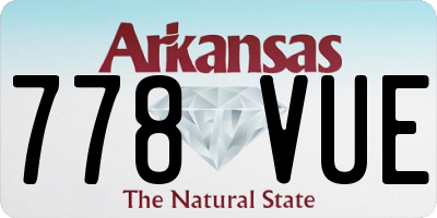 AR license plate 778VUE