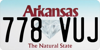 AR license plate 778VUJ