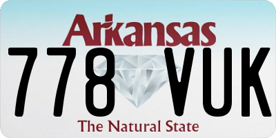 AR license plate 778VUK