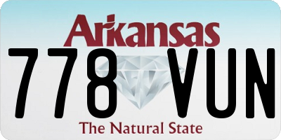 AR license plate 778VUN