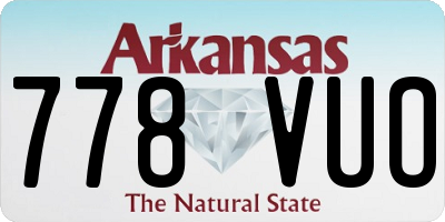 AR license plate 778VUO