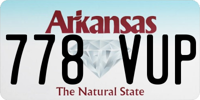 AR license plate 778VUP