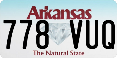 AR license plate 778VUQ