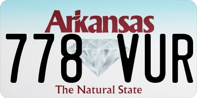 AR license plate 778VUR