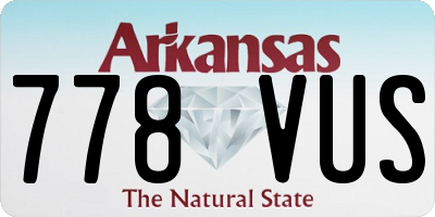 AR license plate 778VUS