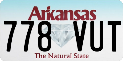 AR license plate 778VUT