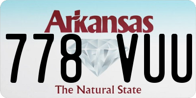 AR license plate 778VUU