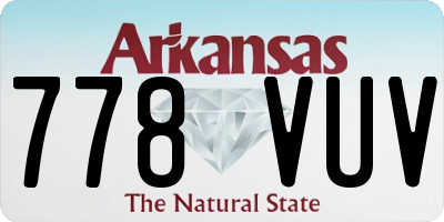 AR license plate 778VUV